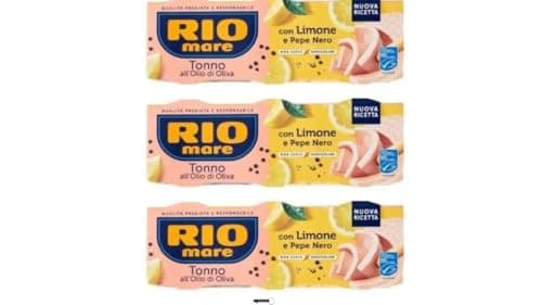 Rio Mare Tonno all'Olio d'Oliva con Limone e Pepe Nero, 3 CONF DA 65g x 3, + portachiavi italy shop service