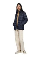 Polo Club Giacca Ultralight Nera da Donna in colore blu navy con ricamo e chiusura Zip - Cappotto Invernale - 3