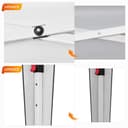 Yaheetech Pop-Up Gazebo 3x3 with 4 Removable Side Panels, Silver-costed Oxford Marquee Canopy w/Wheeled Bag & Sandbags, Metal Frame Shelter Tent for Outdoor Garden Party Camping, Dark Grey - 5