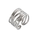 STANG Anillos de Plata 925 auténtica para Mujer, joyería Fina entrelazada sin Fin, Anillos Antiguos Ajustables Grandes, Regalo - 1