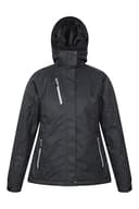 Mountain Warehouse Bracken Melange 3 in 1 Womens Jacket - Waterproof Ladies Rain Jacket, Thermal Tested Ladies Coat, Breathable, Detachable Hood - Spring Summer Black (01) Women's Size 12 - 6