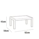 Allibert by Keter Chicago 4 Seater Rattan Lounge Outdoor Garden Furniture Set - Graphite with Grey Cushions - 10