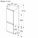 Bosch KIN86NSE0, Serie 2, Einbau-Kühl-Gefrierkombination, 177,5 x 56 cm Nische, 184 L Kühlen & 76 L Gefrieren, Made in Germany, No Frost, MultiBox XXL für Obst und Gemüse, flüsterleise, LED Light - 7