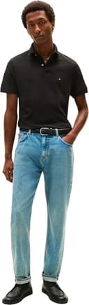 Tommy Hilfiger Herren Poloshirt Kurzarm 1985 Regular Fit, Schwarz (Black), XXL - 5