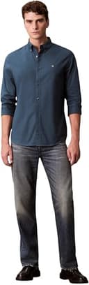 Calvin Klein Herren Hemd Solid Oxford Classic Shirt Freizeithemd, Blau (Navy Teal), M - 7