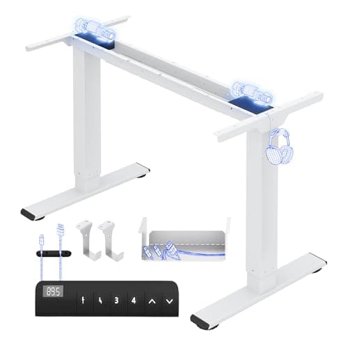 FLEXISPOT E1 PRO Tavolo Regolabile in Altezza a 2 Motori con Memoria Intelligente, Standing Desk Elettrico Motorizzato