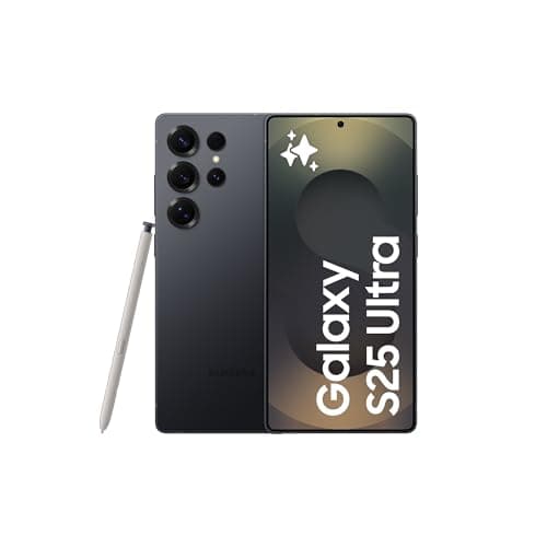 Samsung Galaxy S25 Ultra 1TB Teléfono Móvil con IA, Galaxy AI, 12GB RAM, Cámara 200MP, Dual SIM, IP68, Garantía del Fabricante 3 Años + 1 Año Extra, Titanio Negro Intenso (Versión Española)