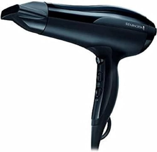 Remington Asciugacapelli Pro-Air 2200W, Con Ioni per risultati piu Luminosi e meno Crespi, Bacchetta per styling, 3 livelli di riscaldamento e 2 livelli di ventola, Nero, D5210