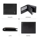 Berliner Bags Portafoglio Uomo in Vera Pelle con Protezione RFID, 4 Carte, 2 Scomparti Banconote, Portamonete, Tasca Documenti, Gettone Carrello, Scatola Regalo – Nero - 4