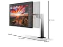 LG 32UN880P ERGO Monitor 32" UltraHD 4K LED IPS HDR 10, 3840x2160, 5ms, AMD FreeSync 60Hz, Audio Stereo 10W, HDMI 2.0 (HDCP 2.2), Display Port 1.4, USB-C, USB 3.0, AUX, Stand ERGO, Flicker Safe, Nero - 13