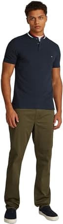 Tommy Hilfiger Men's Regular Fit Short Sleeve Polo Shirt, Blue (Desert Sky), L - 5