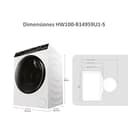 Haier I-Pro Series 5 HW100-B14959U1-S- Lavadora carga frontal 10KG, Inteligencia Artificial, WIFI, Función Vapor Refresh, Motor Direct Motion, Antibacterias, 1400 RPM, Tambor XL, Clase A - 2