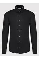 Calvin Klein Poplin Stretch Slim Shirt, Camicia, Uomo, 15.5, Nero (Black) - 4