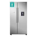 Hisense RS741N4WCE Freestanding American Side by side Door American Fridge Freezer 578 litre, with Non-Plumbed Water Dispenser, Silver, 90.8 × 179.3 × 74.3 cm (W×H×D) - 1