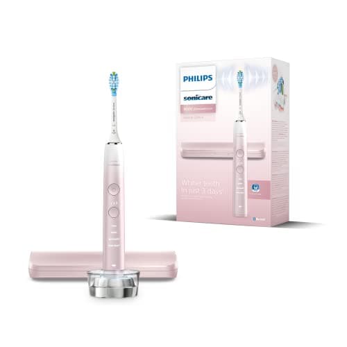 Philips Kabelgebunden, Sonicare DiamondClean 9000 Series Power Elektrische Zahnbürste, Sonderausgabe, Schallbürste, 1x HX9911 Premium Bürstenkopf zum Plaque-Schutz (Modell HX9911/84), rosa