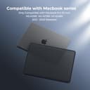 BlueSwan Cover compatibile con MacBook Pro 16 Pollici 2025 2024 2023 2021 Pro Max M4 A3186 A3403, M3 A2991, M2 A2780, M1 A2485 Bordo in TPU Cover Rigido Protettivo Antigraffio -(Bordo Nero) Nero Opaco - 5