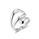 ALEXCRAFT Anillo Mujer Plata 925, Anillos de Abierto Ajustable, Anillo Apilable Hueco, Anillos de Gota de Agua, Grueso, Hipoalergénico, Acero, Anillo Amistad, para,Mujeres, Niñas y Hombres - 1