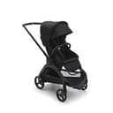 Bugaboo Dragonfly City-Kinderwagen, leichter, kompakter Kinderwagen mit Vierradfederung, einhändig zusammenklappbar, XL Untergestellablage, Gestell in Black und Sonnendach in Midnight Black - 1
