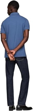 Tommy Hilfiger Polo de Manga Corta Hombre Regular Fit con Botones, Azul (Aegean Sea), XXL - 2