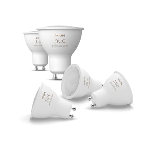 Philips Hue White & Color Ambiance GU10 LED Spot 5er Pack (400 lm), dimmbare LED Lampen für das Hue Lichtsystem mit 16 Mio. Farben, smarte Lichtsteuerung über Sprache und App