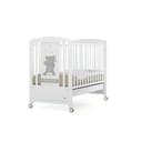 Foppapedretti, My Little Love, cuna con barandilla abatible, 131 x 73 x 108 cm, 27 kg, blanco - 2