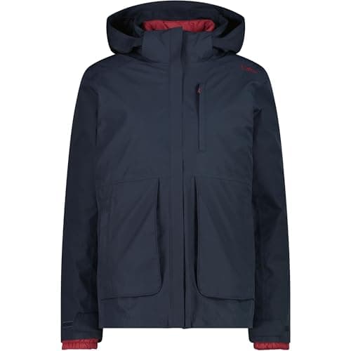 CMP Giacca multifunzionale 3 in 1 da donna con strato interno staccabile in piumino sintetico, 35Z1456D (IT, Testo, M, Regular, Regular, Titanio)