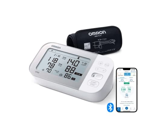OMRON X7 Smart Misuratore di Pressione da Braccio | con Rilevazione di fibrillazione atriale (AFib) | Connessione Bluetooth | Premiato in Germania da Stiftung Warentest 2023