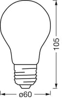 Osram SMART+ LED-Lampe, A53, 6W, 2400K, E27, Kolbenform, Filament, Gold, dimmbar, steuerbar per App oder Sprache, kompatibel mit Matter-Systemen - 11