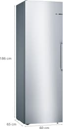 Bosch KSV36VLEP Serie 4, Frigorifero monoporta da libera installazione, ripiano estraibile per gli alimenti riposti in fondo, Luce LED, Funzione raffreddamento intensivo, Acciaio, 186 x 60 cm - 2