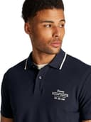 Tommy Hilfiger Uomo Maglietta Polo Maniche Corte Left Chest Graphic Regular Fit, Blu (Desert Sky), S - 3