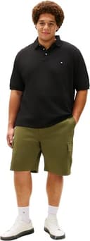 Tommy Hilfiger Herren Poloshirt Kurzarm Regular Fit, Schwarz (Black), 4XLT - 4