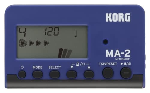 KORG MA-2 - Metrónomo digital de bolsillo con pantalla LCD, azul y negro