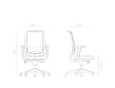 Steelcase Reply Air, silla de oficina ergonómica con respaldo de malla, sujeción lumbar regulable en altura y brazos regulables Onyx/Black; Fabricado en Europa - 3
