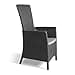 Allibert by Keter Vermont Reclining Balcony Outdoor Garden Furniture Set, Graphite with Grey Cushions - 2