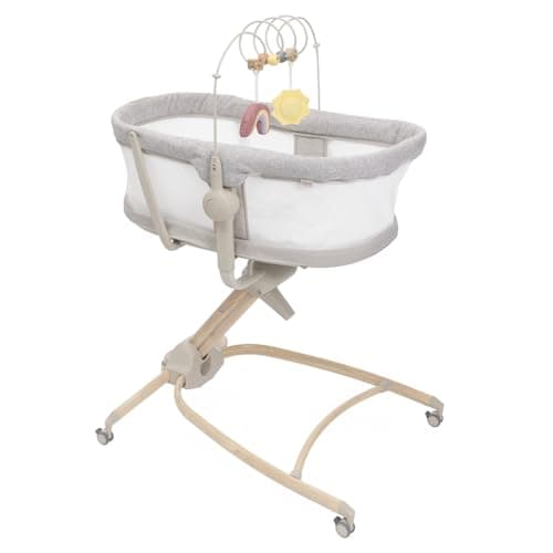 Chicco Baby Hug 4in1 Armonia, Wiege, Wippe, Hochstuhl und Tischstuhl 0-36 Monate, höhenverstellbar mit Pedal, Spielbügel und Netzstoff für Luftzirkulation, platzsparende Lösung