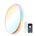 AIKVSXER Plafón LED Inteligente 24W Ø30 cm, Luz RGB Multicolor con Cambio de Color, Iluminación Blanca Regulable 3000–6500K, Control Remoto y App, Perfecto para Dormitorio, Salón y Espacios de Ocio - 1