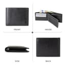 Berliner Bags Portafoglio Uomo in Vera Pelle con Protezione RFID, 4 Carte, 2 Scomparti Banconote, Portamonete, Tasca Documenti, Gettone Carrello, Scatola Regalo – Nero - 5