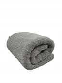 Wool & Home Merino Wolldecke 220x200 cm – Kuscheldecke aus 100% Merinowolle, Einfarbig Grau – Gewicht 500 g/m² – Atmungsaktiv und Langlebig - 6