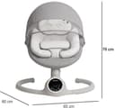 BEBE2LUXE ALPHA, Sdraietta dondolo automatico per neonato fino a 9 kg, Altalena Eletrica con Melodie, Telecomando, touch screen LED, Regolazione dello schienale, Timer, silenzioso - 10
