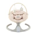 Sdraietta MoMi KENANI SAND per bambini fino a 9 kg, con display LED, telecomando, Bluetooth, alimentazione a batteria o elettrica, cintura di sicurezza a 5 punti, aro e giocattoli - 21