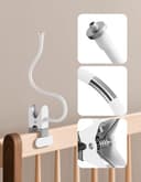 Baby Mount Compatible with Nanit Pro Smart Baby Monitor,Flexible Arm Monitor Mount,Camera Mount without Tool or Wall Damage - 4