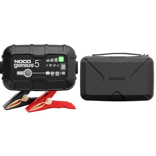 NOCO GENIUS5UK, 5A Car Battery Charger, 6V and 12V Portable Smart Charger & GC040 Universal EVA Protection Case for GENIUS1, GENIUS2, GENIUS5, and GENIUS10 Smart Battery Chargers