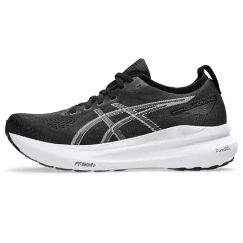 ASICS Women's Gel-Kayano 31 Running Shoes, Black/Pure Silver, 3 UK