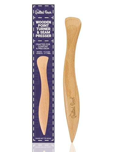 The Quilted Bear Rotulador de punta de madera, herramienta de costura ergonómica para esquinas nítidas, bordes curvados y marcado de costuras, herramienta de torneado de madera duradera para coser y