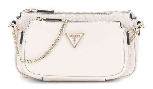 GUESS Noelle II Double Pouch Crossbody Bag Bone
