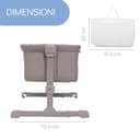 Chicco Next2Me Essential Culla Neonato Fianco Letto, Culla Co-Sleeping, Compatibile con Diversi Letti, Altezza Regolabile, Buona Circolazione dell'Aria, Materasso e Borsa inclusi, 0-6 Mesi, Beige - 3