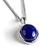 HENRYKA 925 Sterling Silver & Lapis Lazuli Classic Oval Necklace | Minimal Pendant | Birthstone Gifts | Hypoallergenic Women's Jewellery with Gift Box - 1