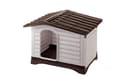 Ferplast Hundehütte DOGVILLA 70, Hundehütte Outdoor, Hundehaus, Seite zum öffnen, Boden zum Abtropfen, Isolierender Boden, Abnehmbares Dach, Lüftungsgitter, Recycelter Kunststoff, 73 x 59 x H 53 cm - 1