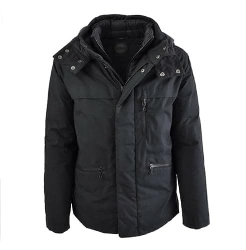 Colmar Panorama - Chaqueta de plumón acolchada con plumas de pato y capucha, color negro, 1288-XXXL