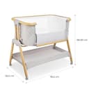 Moby-System Dreemy 3in1 Beistellbett Baby & Reisebett mit Matratze - 7-stufig höhenverstellbar, abnehmbare Seitenwand, 4 Transporträder, für Kinder bis 9 kg - 5